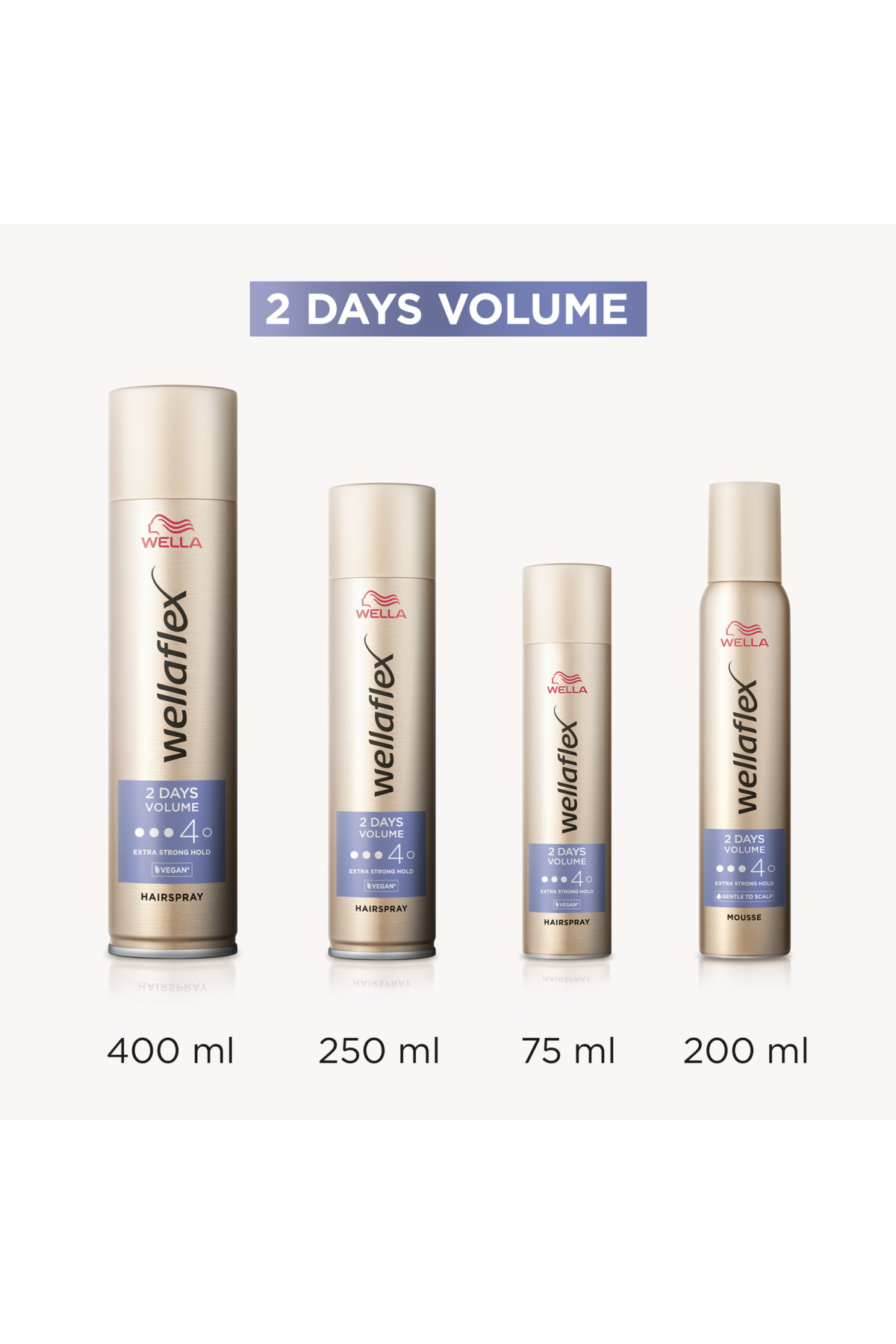 Wellaflex 2 Days Volume 2 Gün Boyunca Hacim Veren Saç Spreyi Extra Strong Hold - 250 ml