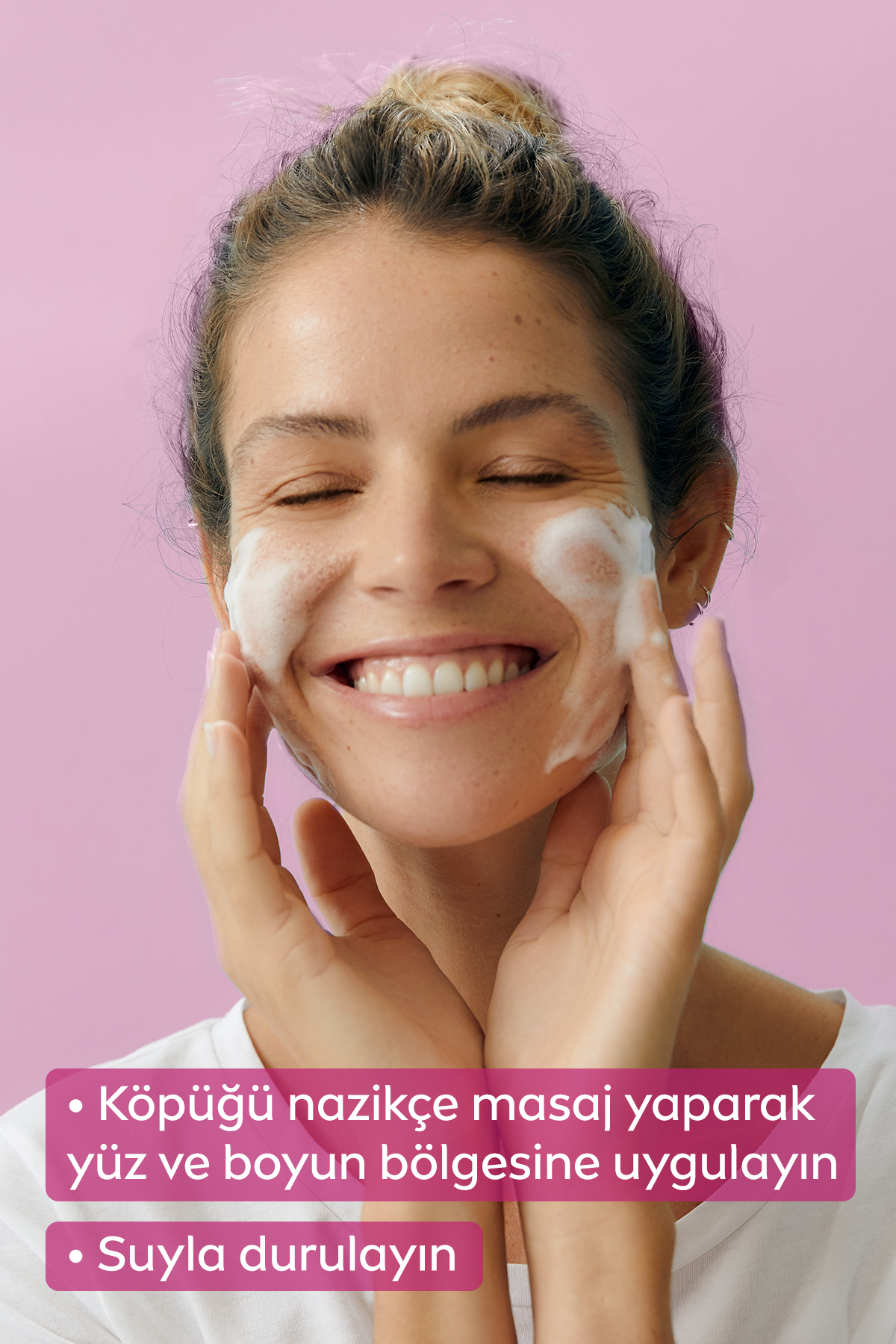 Aqua Rose Organik Gül Suyu İçeren Yüz Yıkama Köpüğü 150ml, Nemlendirici, Yüz Temizleyici, Micellar