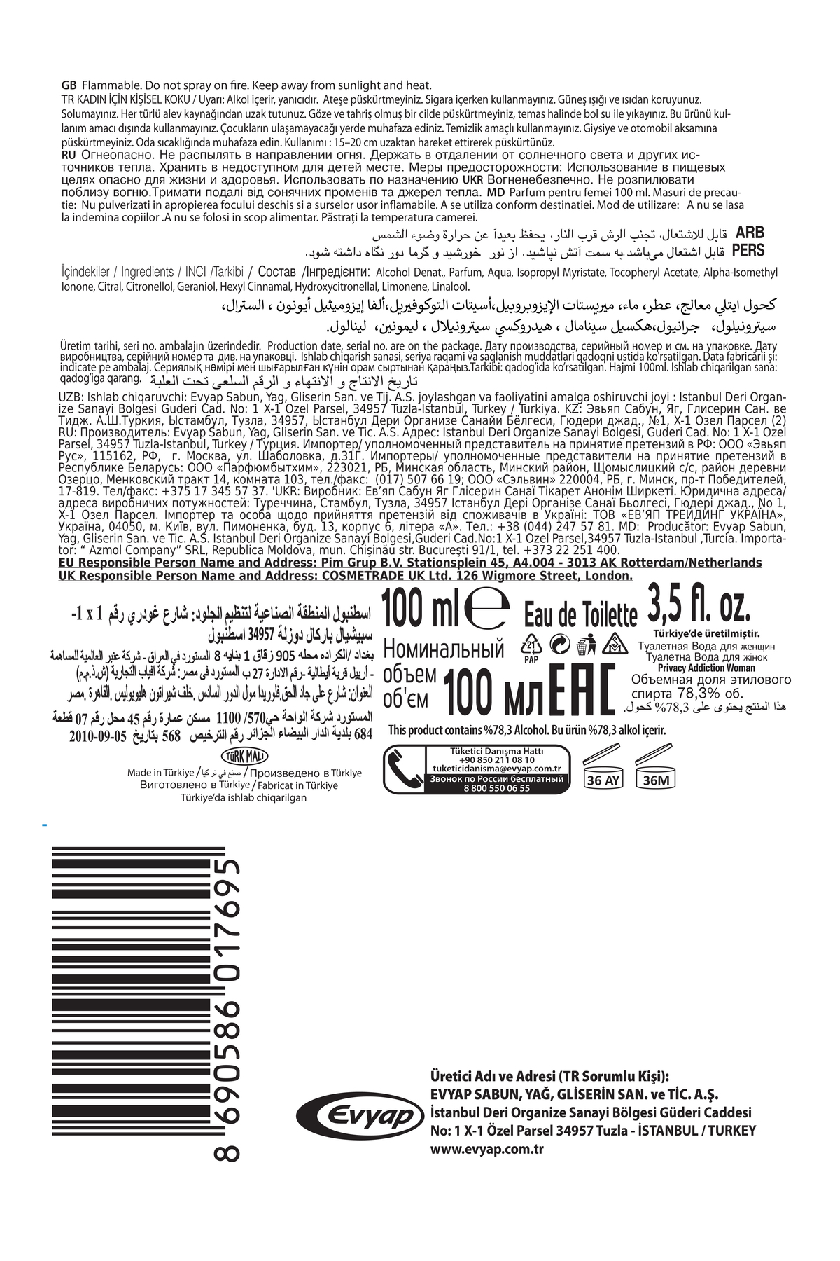 Woman Addiction Edt Kadın Parfüm 100ml