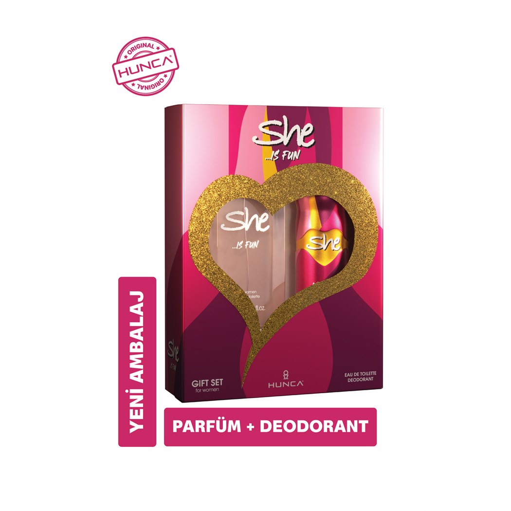 Fun Kadın Parfüm Seti ( 50 ml Edt Parfüm 150 ml Deodorant )