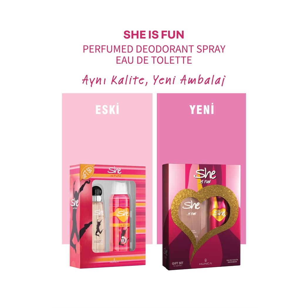 Fun Kadın Parfüm Seti ( 50 ml Edt Parfüm 150 ml Deodorant )