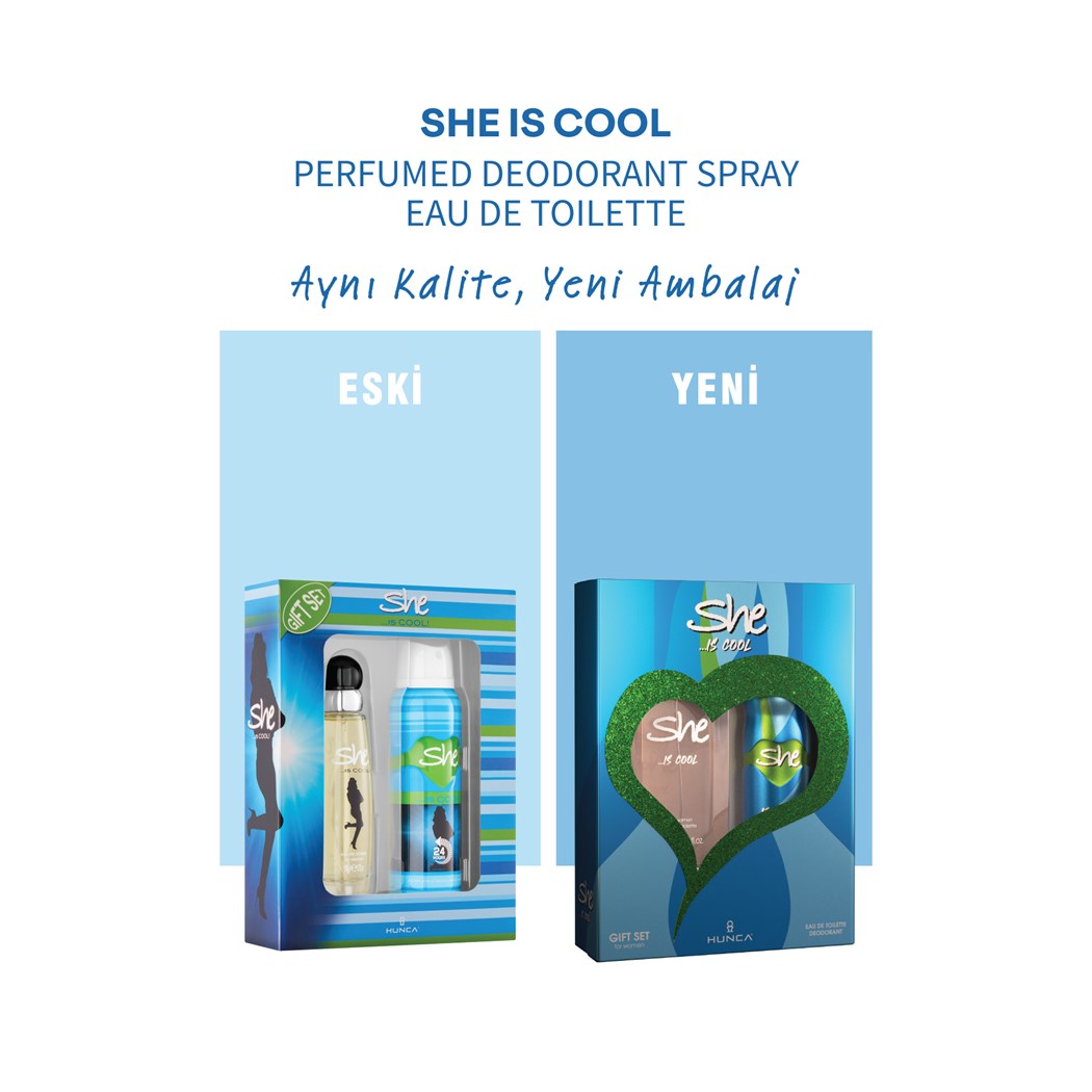 Cool Kadın Parfüm Seti ( 50 ml Edt Parfüm 150 ml Deodorant )