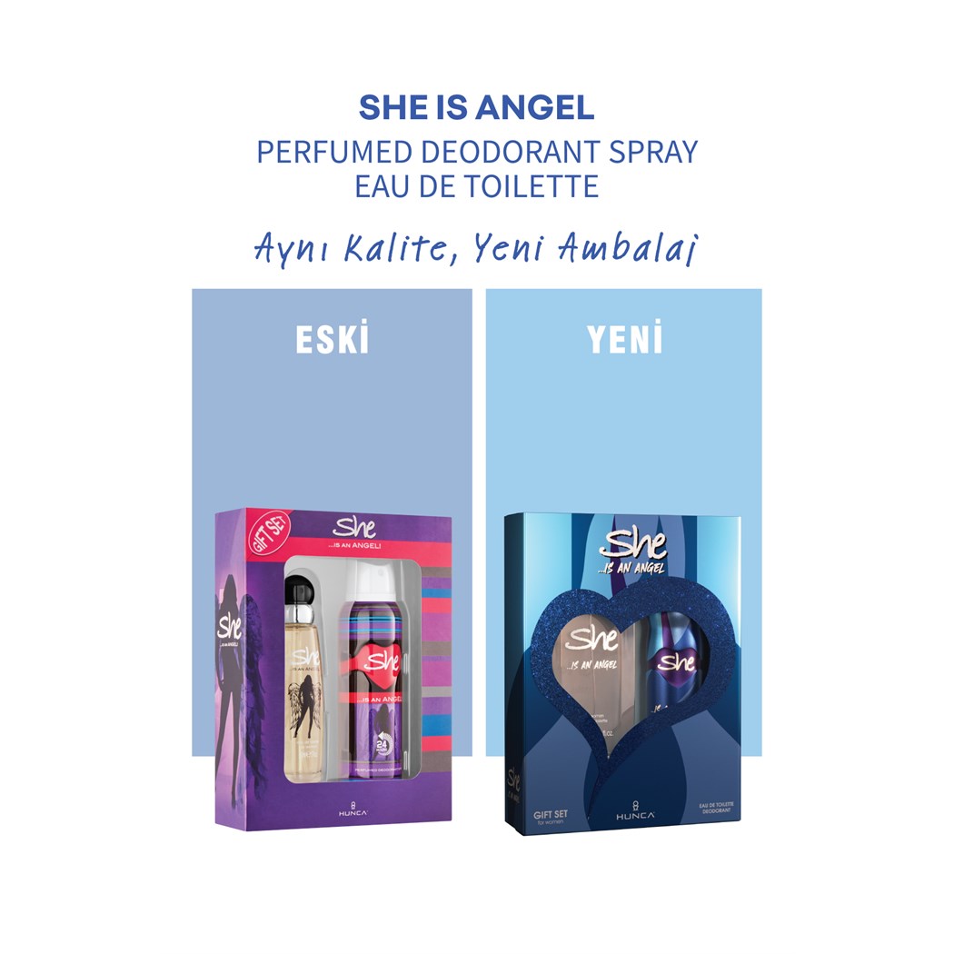 Angel Kadın Parfüm Seti ( 50 ml Edt Parfüm 150 ml Deodorant)