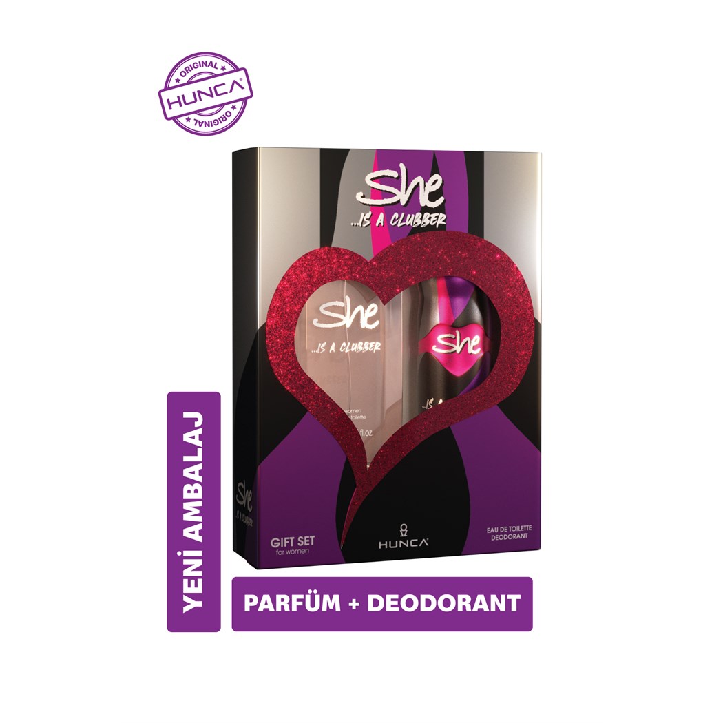 Clubber Kadın Parfüm Seti ( 50 ml Edt Parfüm 150 ml Deodorant)