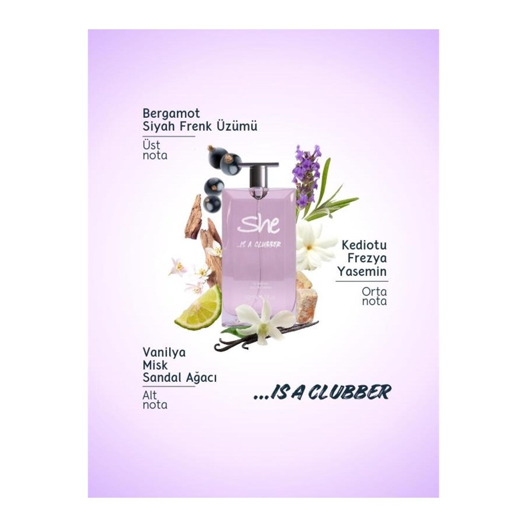Clubber Kadın Parfüm Seti ( 50 ml Edt Parfüm 150 ml Deodorant)