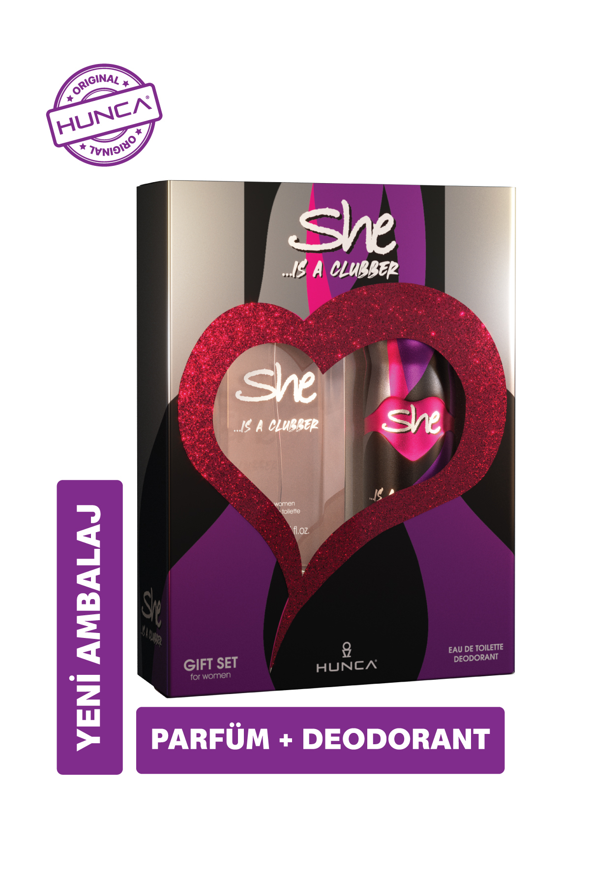 Clubber Kadın Parfüm Seti ( 50 ml Edt Parfüm 150 ml Deodorant)