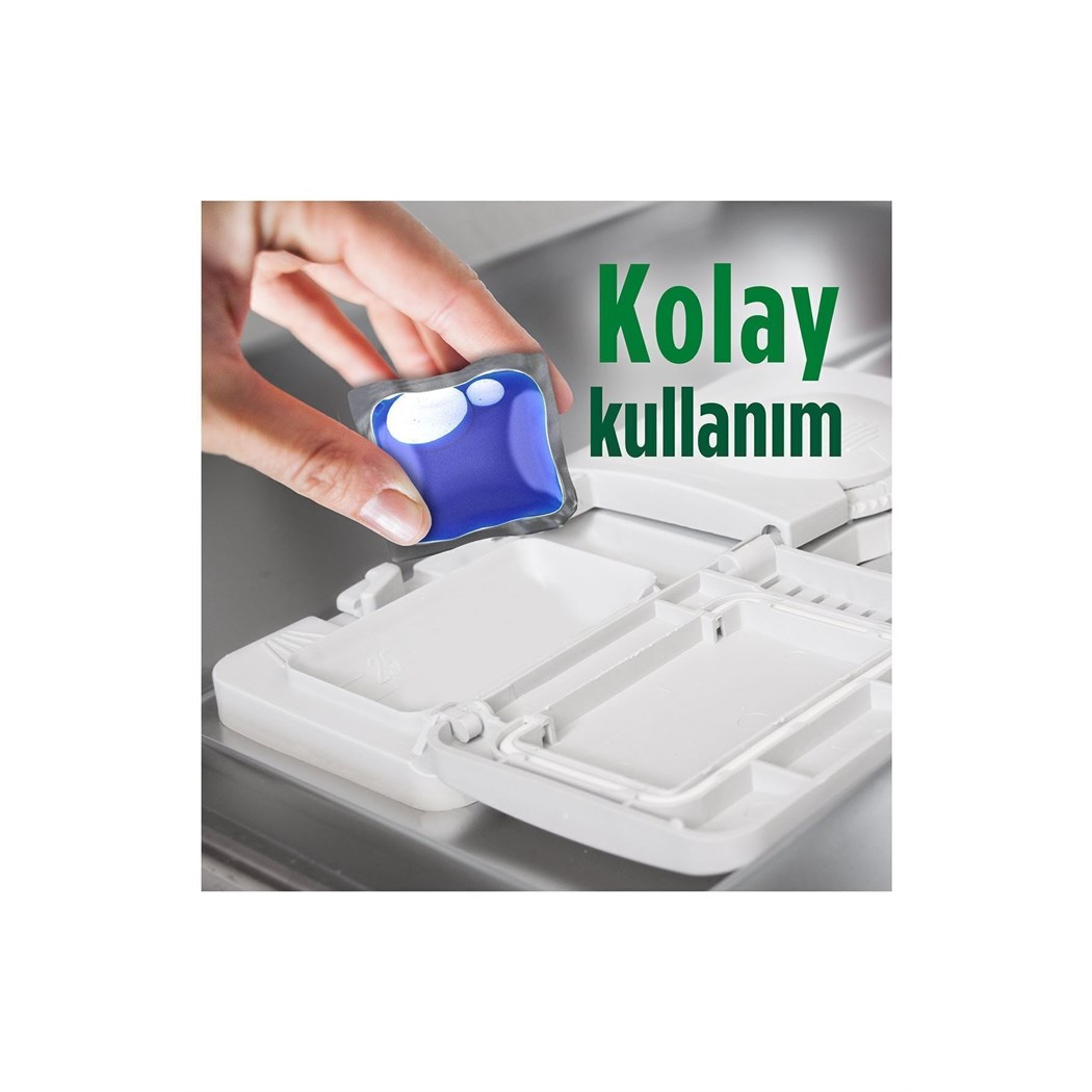 Bulaşık Makinesi Temizleyici, Kolay Temizlik, Limon Kokulu, 2 Kapsül