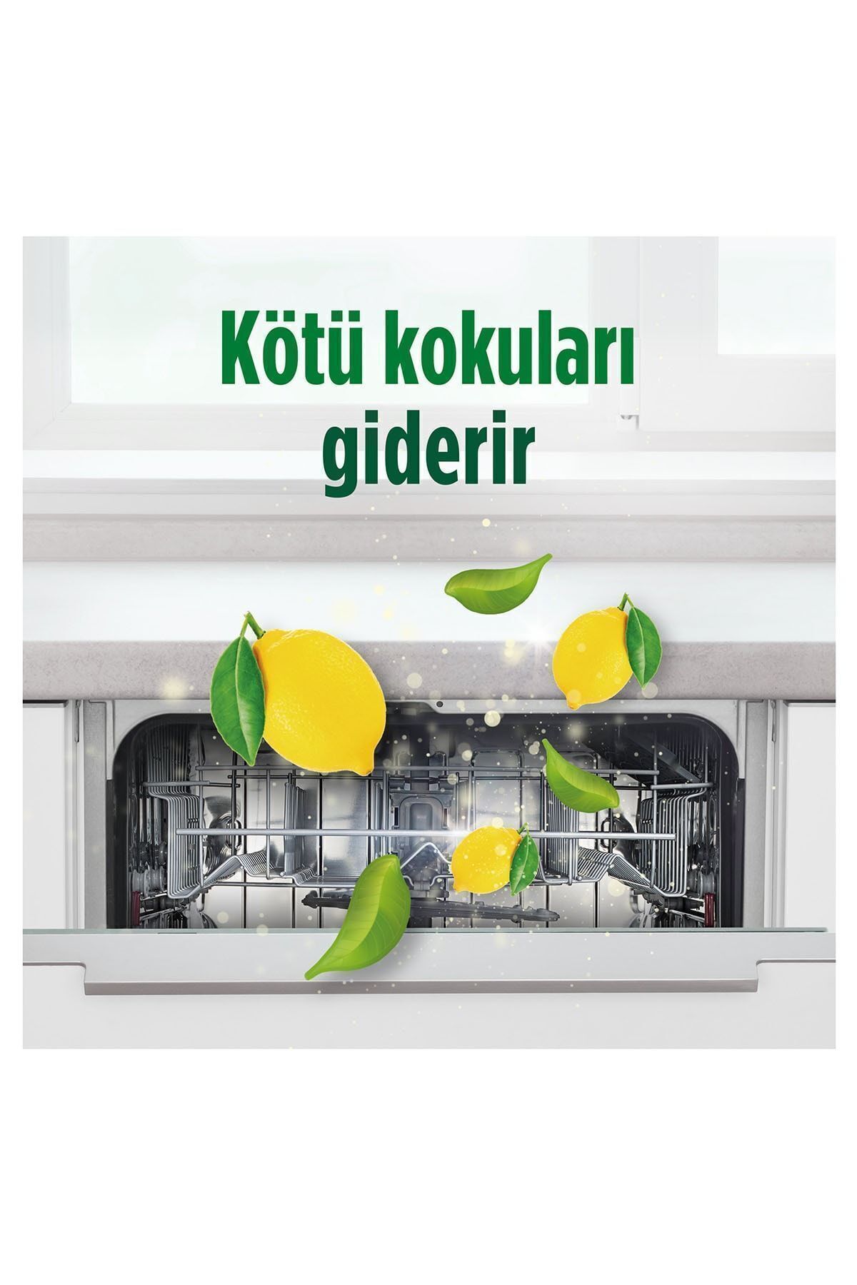 Bulaşık Makinesi Temizleyici, Kolay Temizlik, Limon Kokulu, 2 Kapsül
