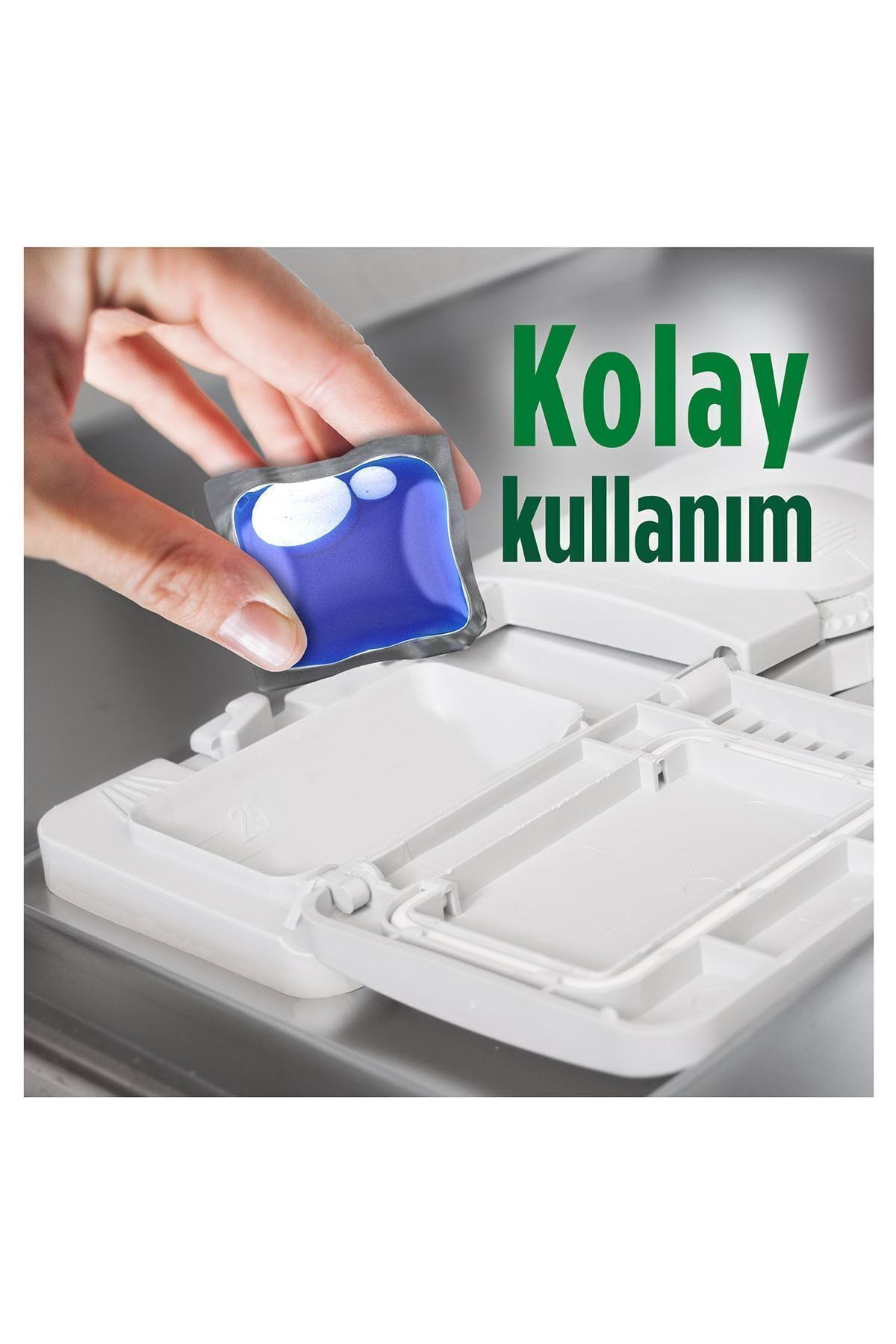 Bulaşık Makinesi Temizleyici, Kolay Temizlik, Limon Kokulu, 2 Kapsül