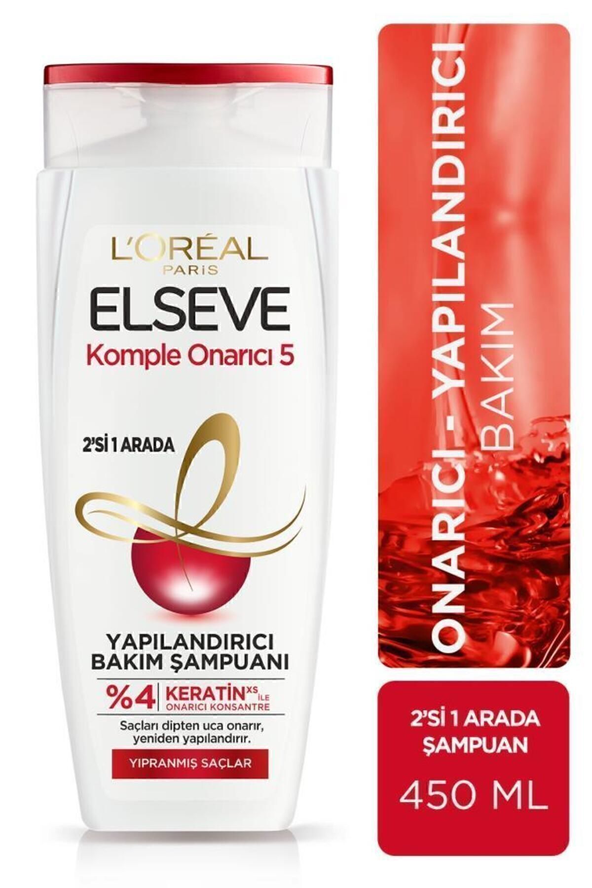 L'oréal Paris Komple Onarıcı 5 Yapılandırıcı Bakım Şampuanı 2'si 1 Arada 450 ml