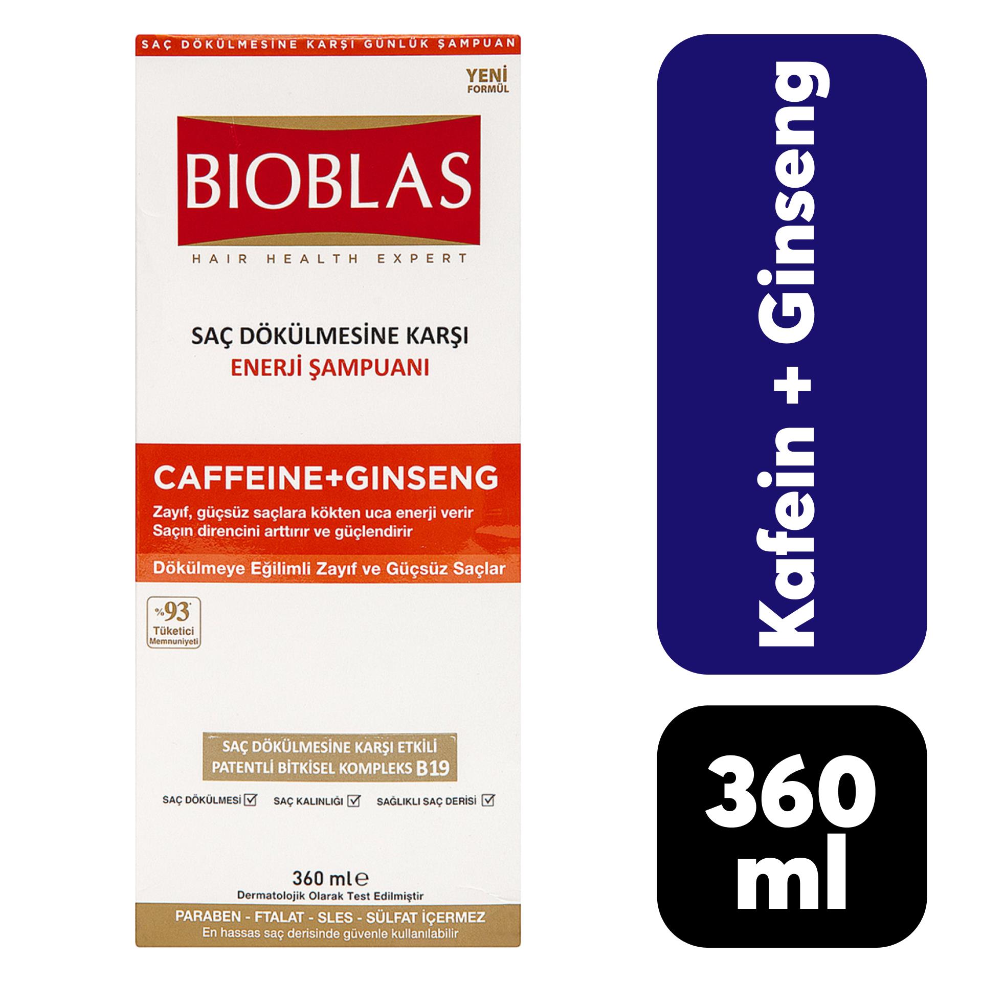 Bioblas Şampuan 360 ml Kafein + Ginseng
