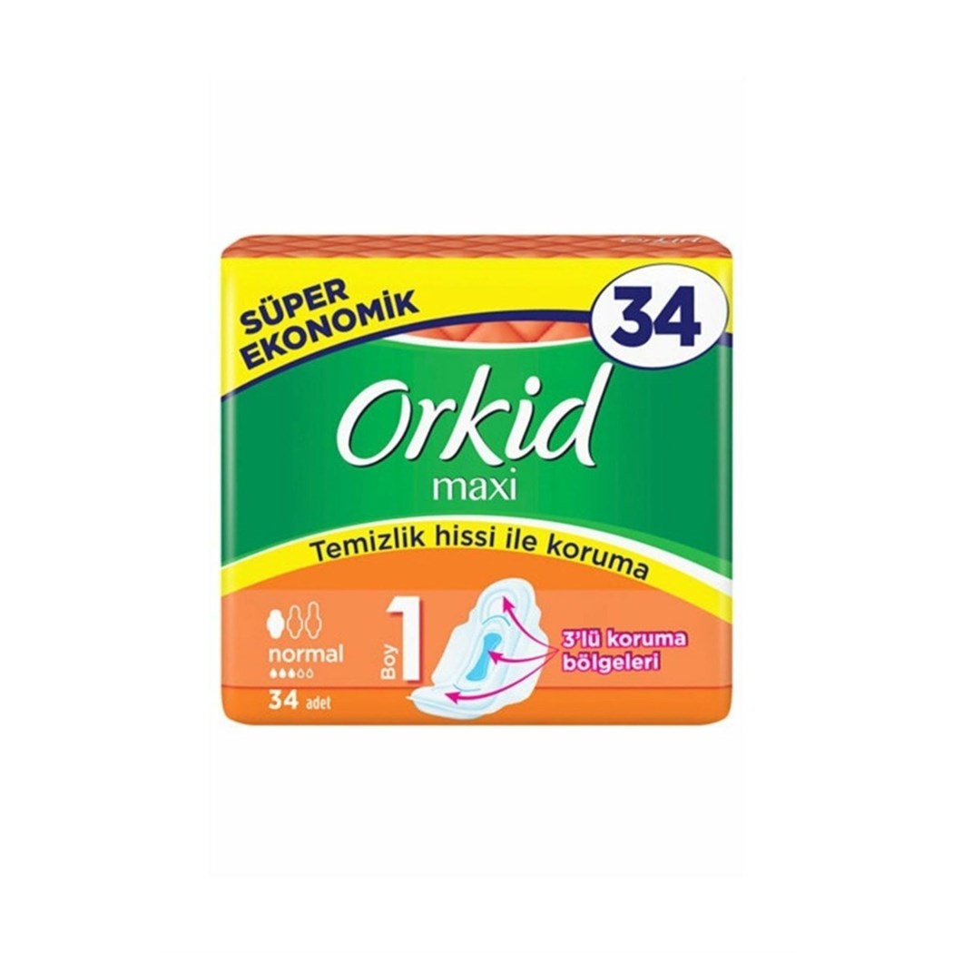 Maxi Hijyenik Ped Normal Süper Ekonomik Paket 34'lü