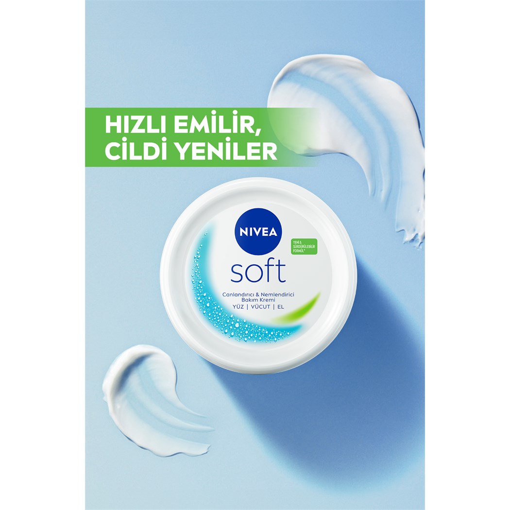 Soft Nemlendirici El ve Vücut Bakım Kremi 300ml, Jojoba Yağı, E Vitamini, Yumuşak Cilt Hissi, Hassas