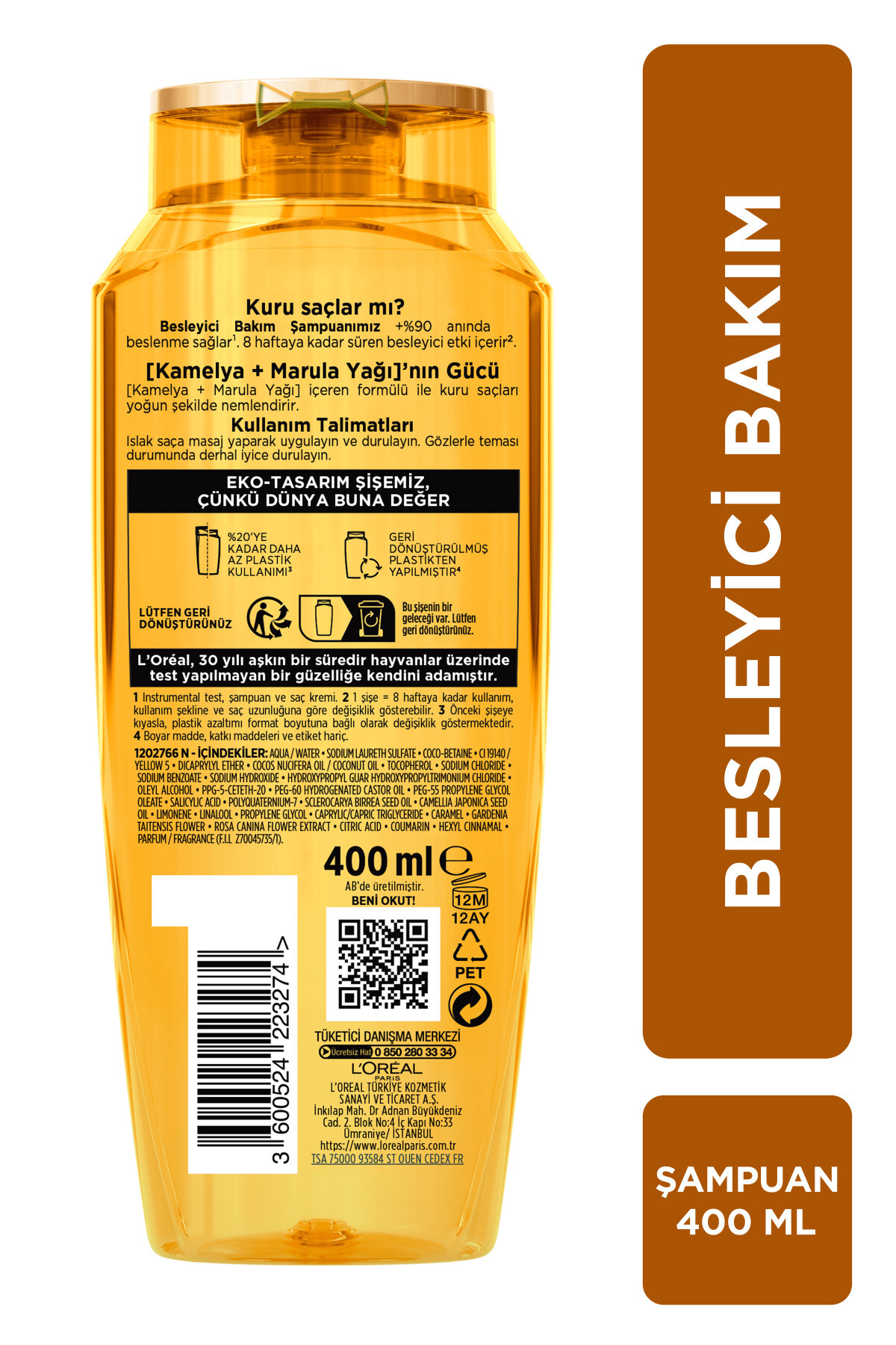 Mucizevi Yağ Besleyici Bakım Şampuanı 400 ml