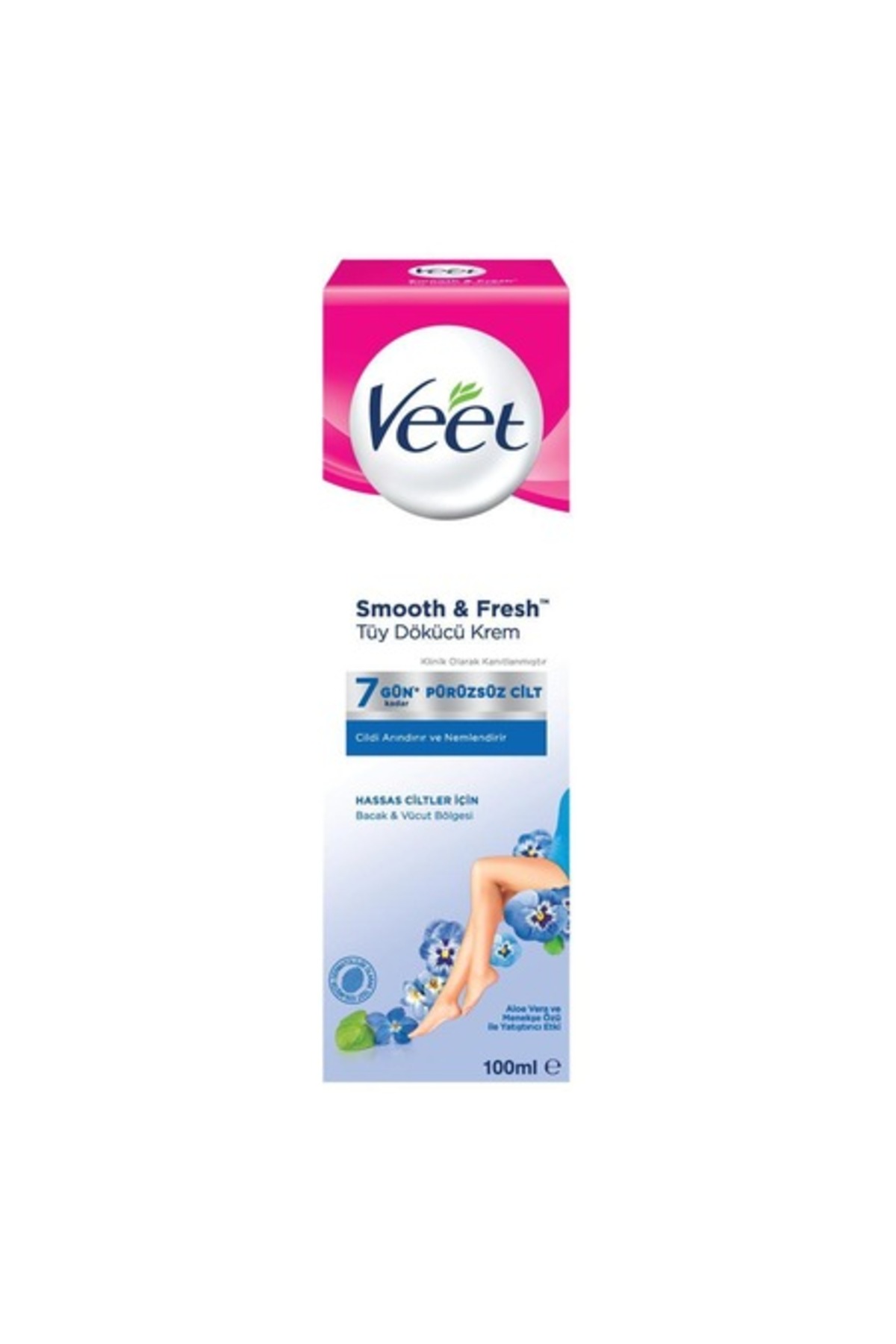 Tüy Dökücü Krem Mavi Hassas Ciltler Için 100 ml