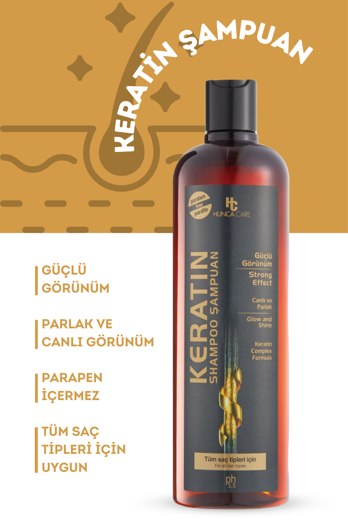 Keratin Complex Şampuan, Besleyici Ve Onarıcı , Tüm Saç Tipleri Için , 675 ml
