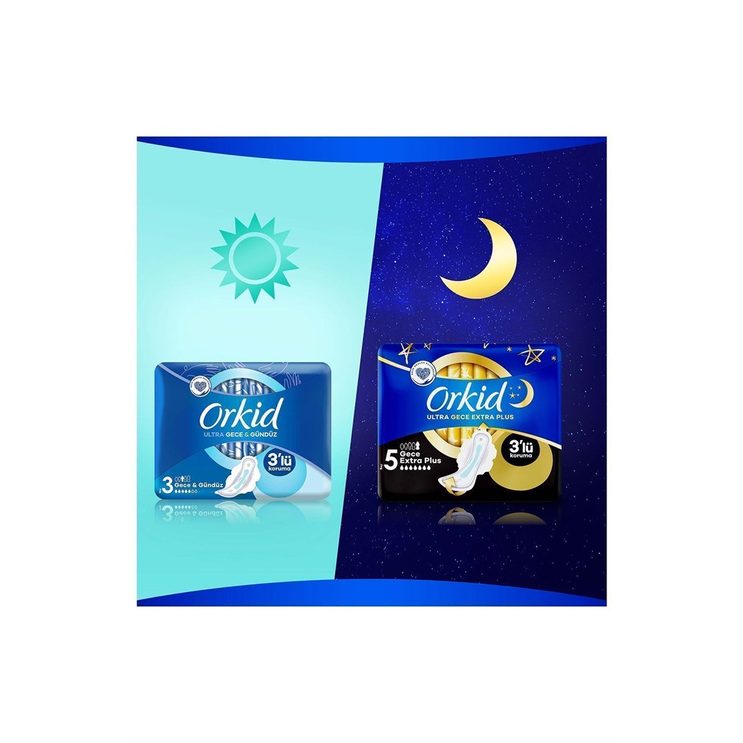 Ultra Extra Hijyenik Ped Gece Tekli Paket 6 Ped 3'lü paket