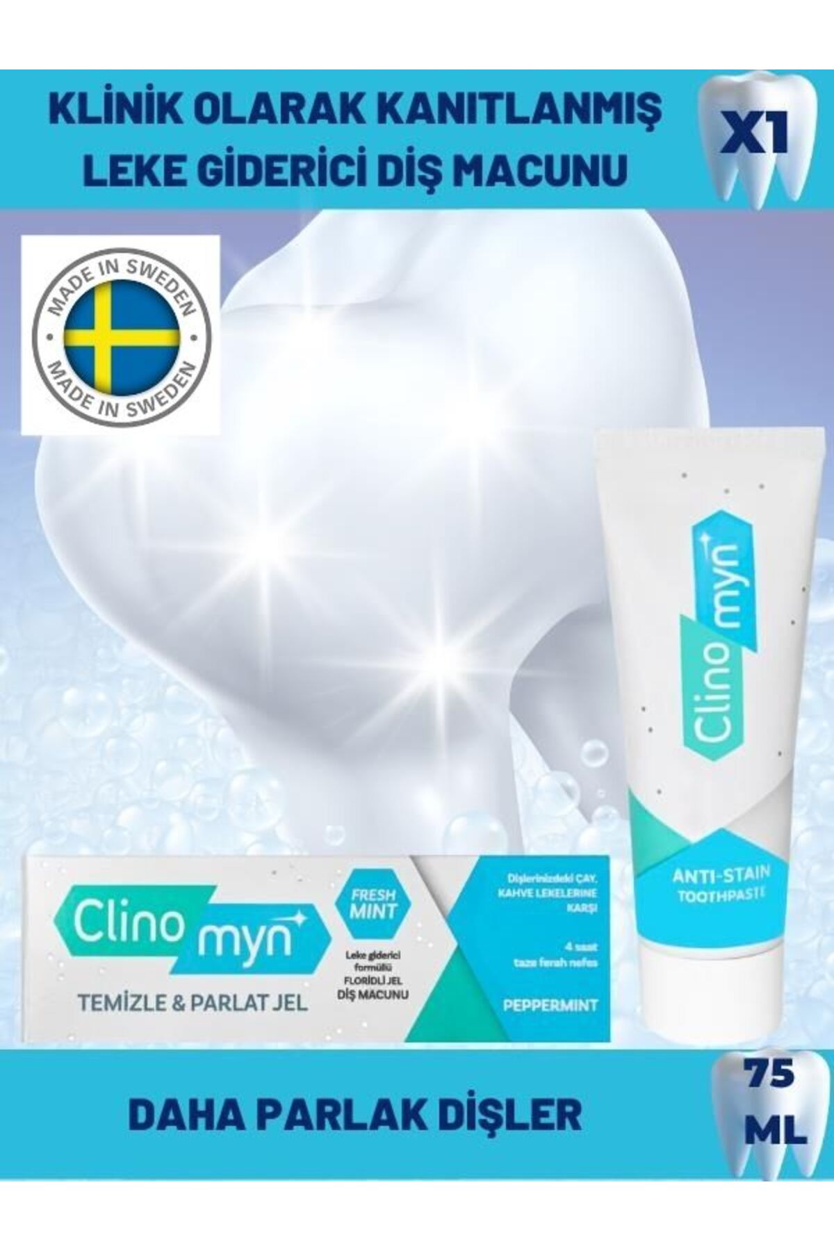 Fresh Diş Beyazlatan Ve Parlatan Temizle Parlat Jel Diş Macunu 75 ml