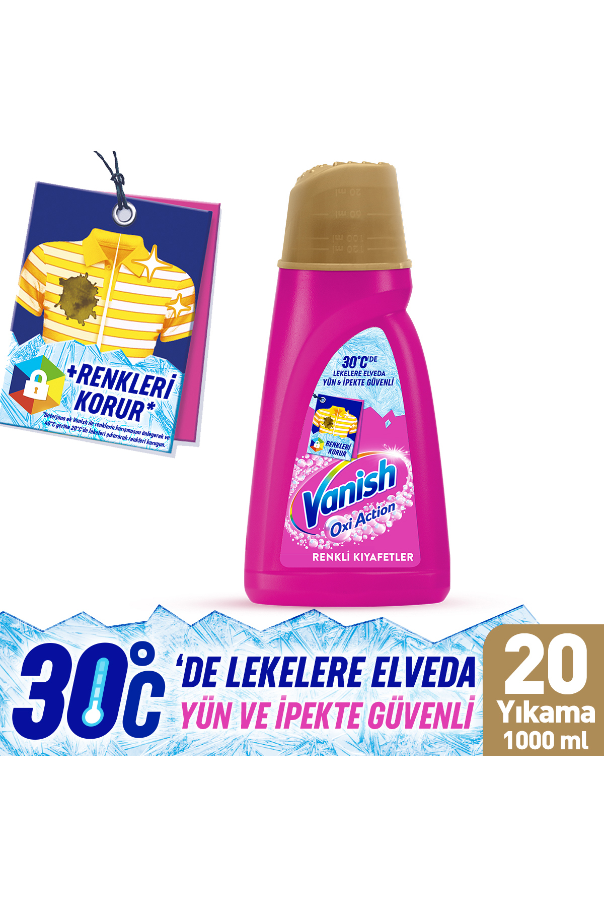 VANİSH KOSLA OXİ GOLD LEKE ÇIKARICI PEMBE 1 LT *12