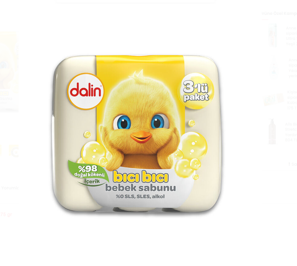 Dalin Klasik Bebek Sabunu Bıcı Bıcı 3x75 gr