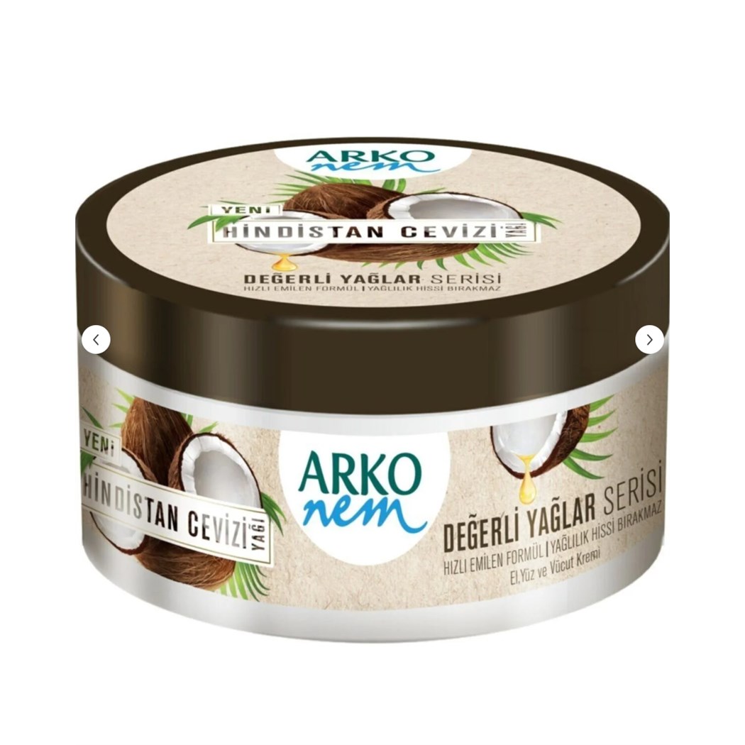 Arko Nem Değerli Yağlar Kremi Hindistan Cevizi 250 ml