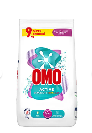 Omo 9kg Beyaz ve Renkliler