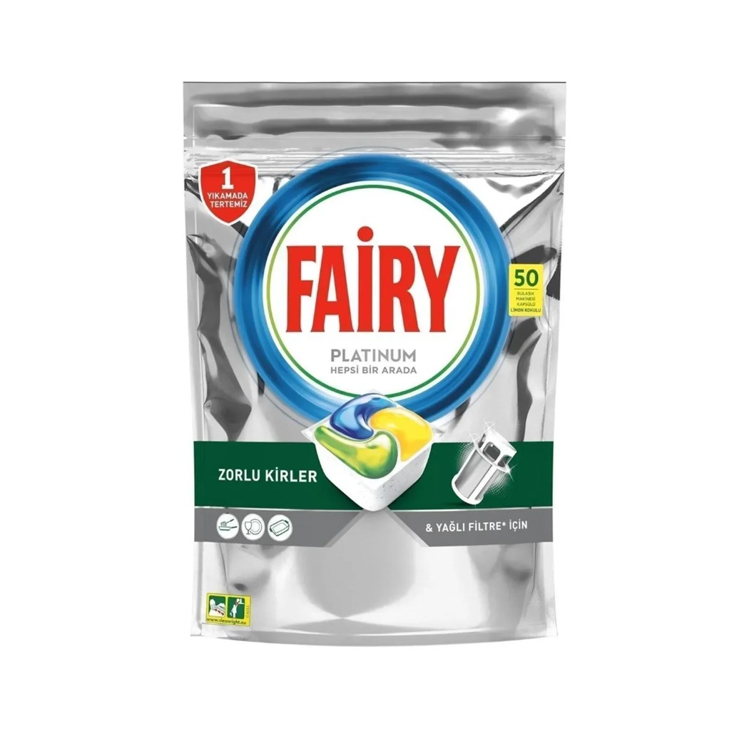Fairy Platinum 50'li Yıkama Bulaşık Makinesi Deterjanı Tablet