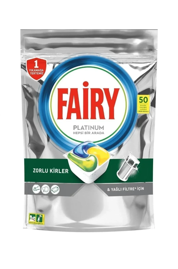 Fairy Platinum 50'li Yıkama Bulaşık Makinesi Deterjanı Tablet
