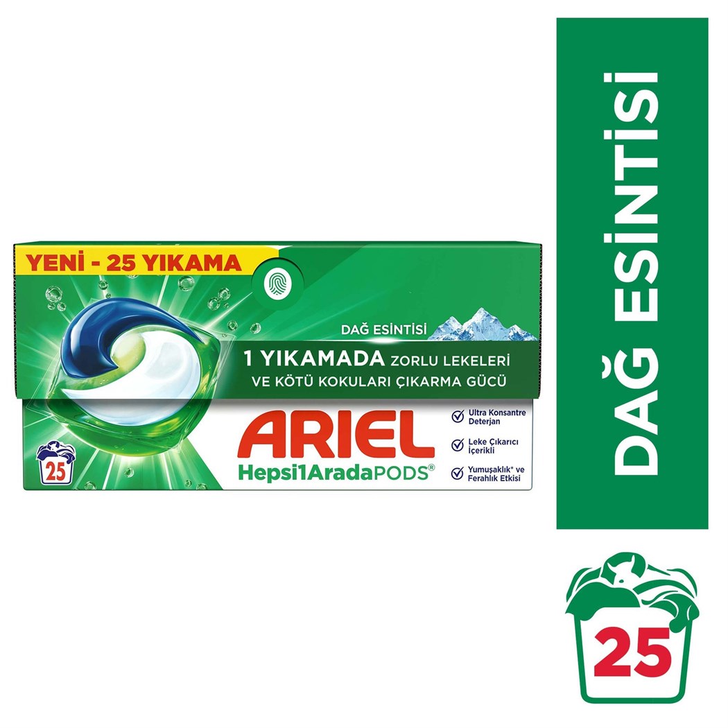 Ariel Pods Dağ Esintisi Çamaşır Deterjanı Kapsülü 25'li