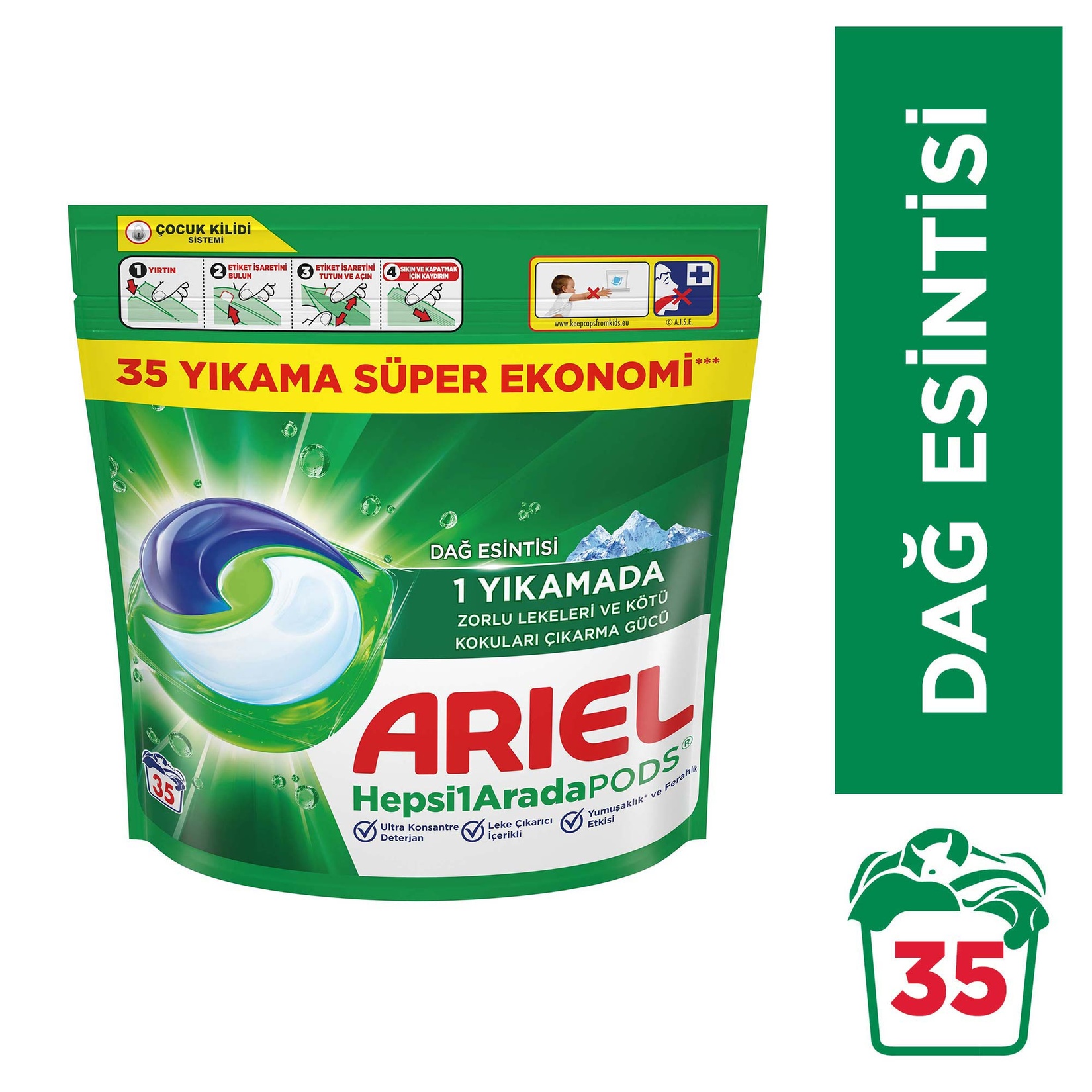 Ariel Sıvı Dağ Esintisi 35 Yıkama