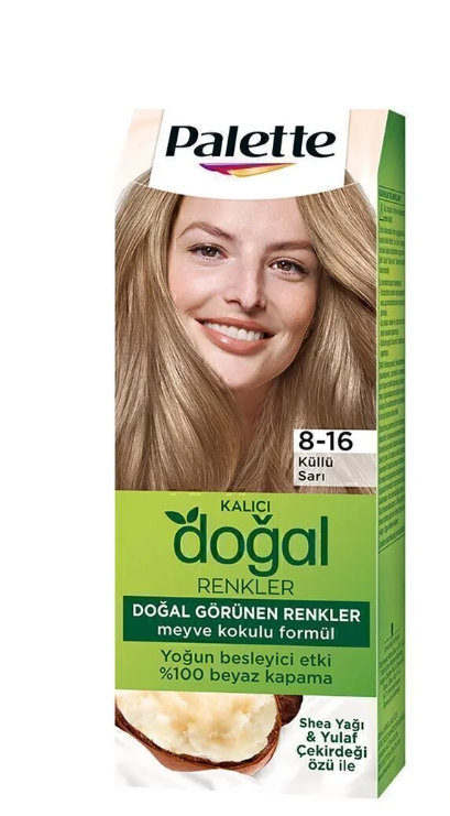 Palette Kalıcı Doğal Renkler 8-16 Küllü Sarı 