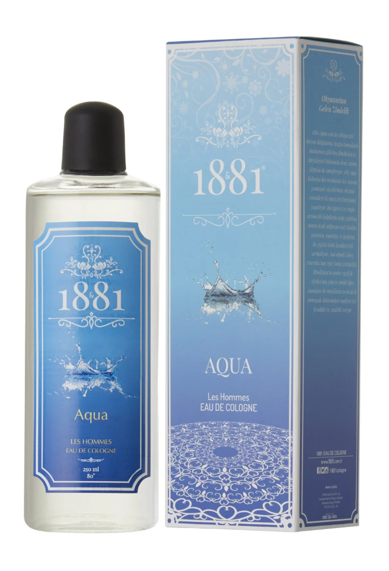 Aqua Les Hommes Kolonya 250 Ml Cam Şişe 80 Derece