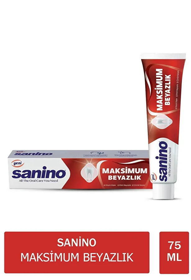 Sanino Maksimum Beyazlik Diş Macunu 75 Ml