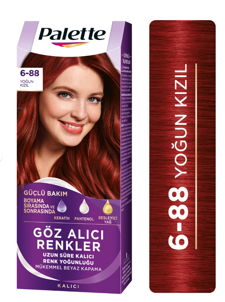 Palette Göz Alıcı Renk Saç Boyas 6-88 Yoğun Kızıl 