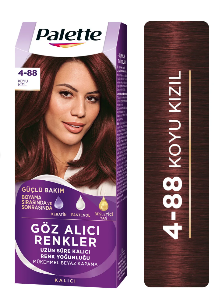 Palette Göz Alıcı Renk Saç Boyas 4-88 Koyu Kızıl