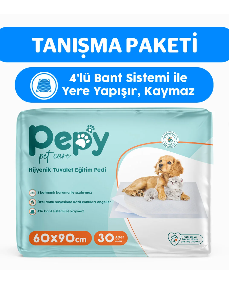 PEPY 60x90 Hijyenik Tuvalet Eğitim Pedi 30'lu