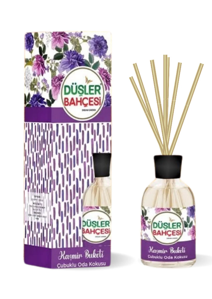 Düşler Bahçesi Kaşmir Buketi Çiçekleri Kokulu Çubuklu Oda Kokusu