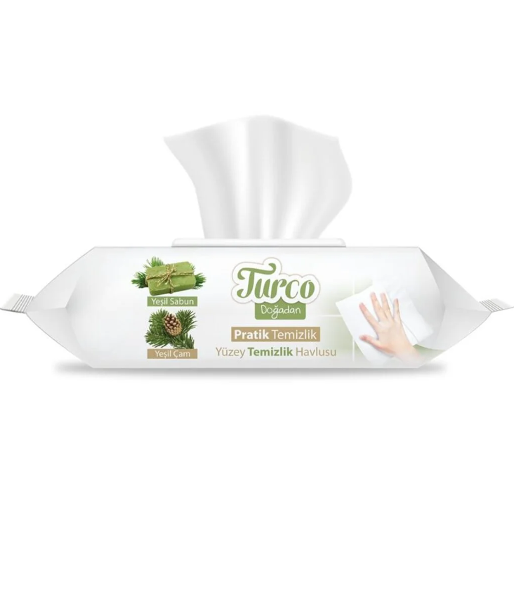 Baby Turco Yüzey Temizlik Havlusu Doğadan 100lü Yeşil Sabun