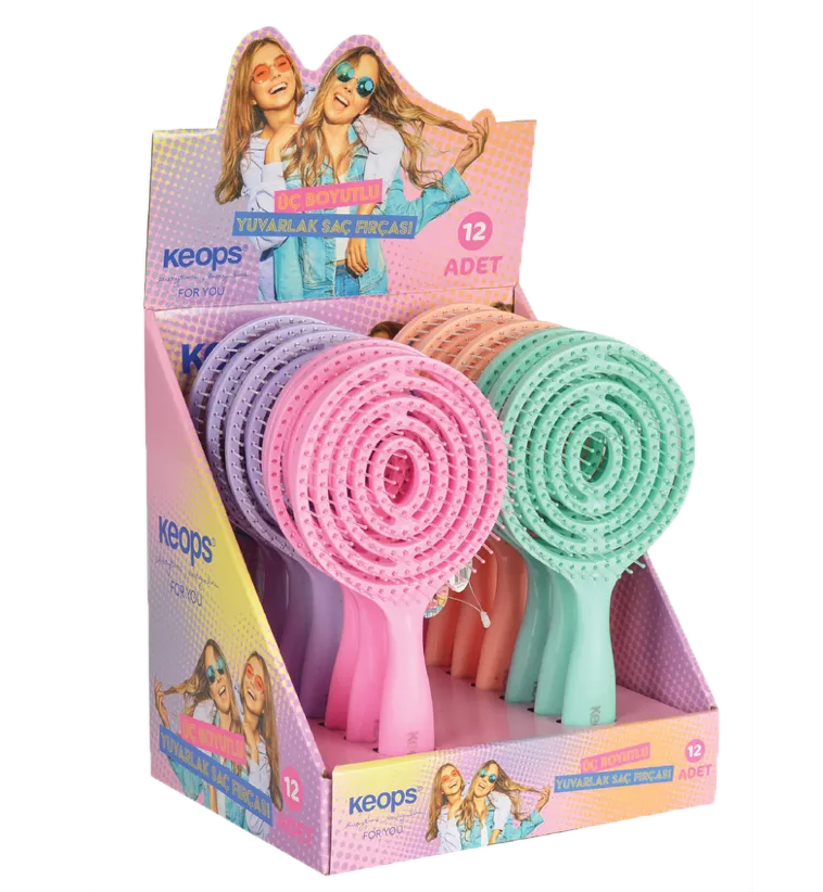 Keops Saç Fırçası 3D Oval Büyük