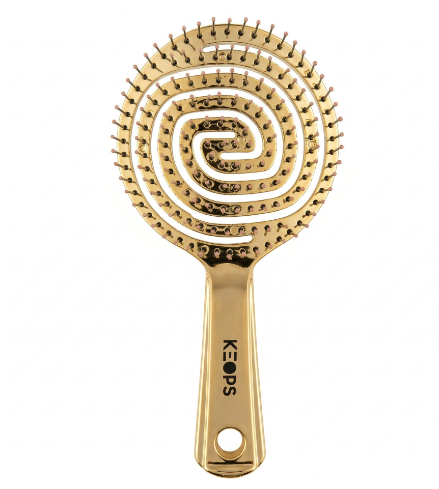 Keops Saç Fırçası 3D Oval Pearl Shine Gold