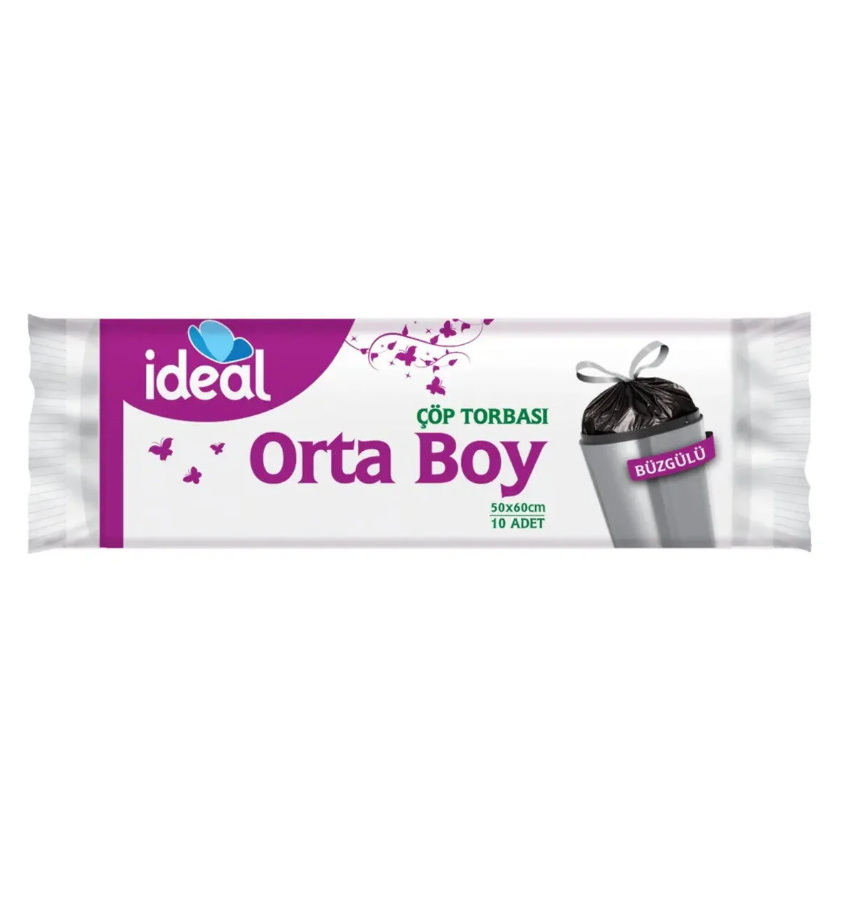 İdeal Orta Boy Çöp Poşeti 50*60 cm 10'lu