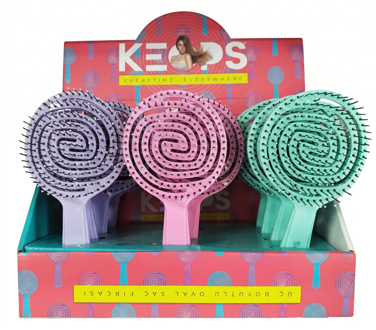 Keops Saç Fırçası 3D Oval Soft & Hard
