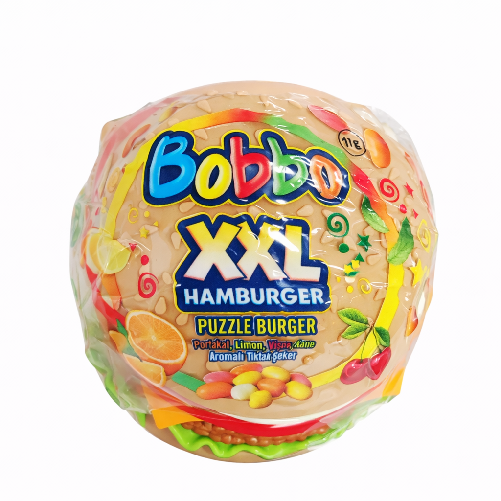 Bobbo Hamburger Portakal-Vişne-Limon-Nane Aromalı Emzik Şeker 12'li