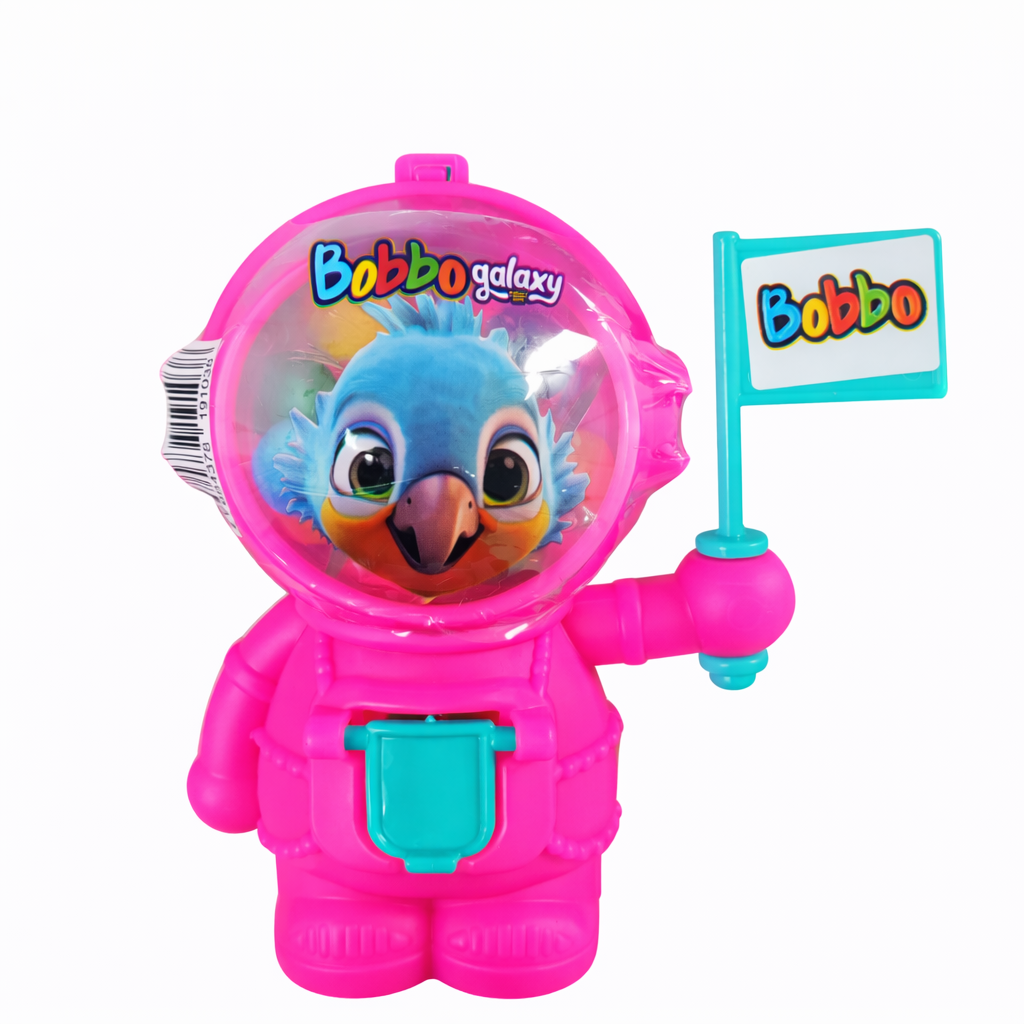 Bobbo Galaxy Çilek-Muz-Portakal Aromalı Misket Sakız 12'Li