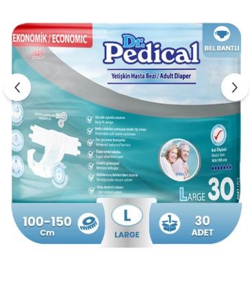 Dr. Pedical Dr Pedical Hasta Altı Bezi Belbantlı Large 30'lu Paket