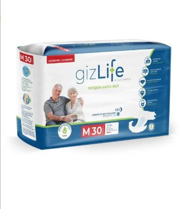 Gizlife Belbantlı Yetişkin Hasta Bezi Orta Boy M 30 adet