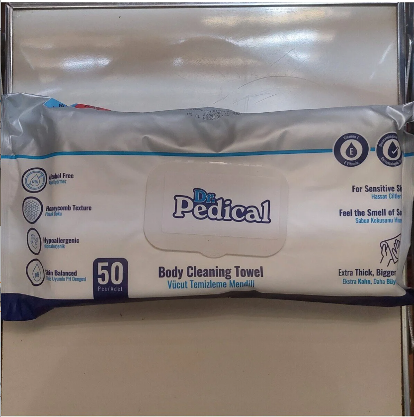 Dr. Pedical Vücut Temizleme Mendili 50'lik Paket