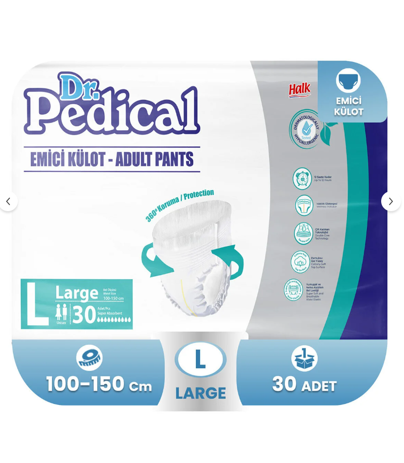 Dr. Pedical Emici Külot Large (L) Beden 30 Adet