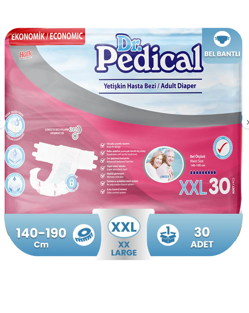 Dr. Pedical Dr. Pedical Yetişkin Hasta Bezi XXLarge 30'lu