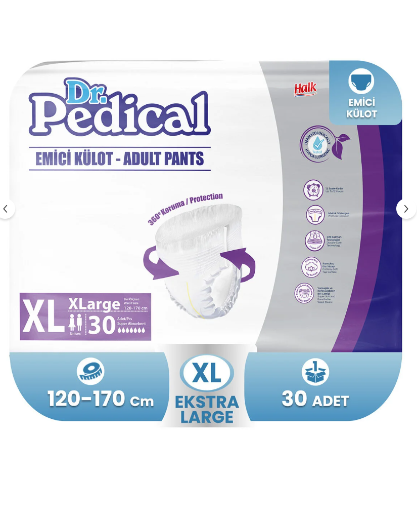 Dr. Pedical Emici Külot Ekstra Large (XL) Beden 30 Adet